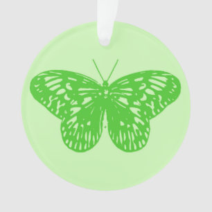 Ornamento Esboço de borboleta, verde lima