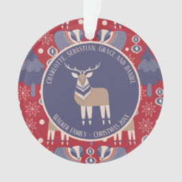 Ornamento Escandinavo Nórdico Personalizado do Natal