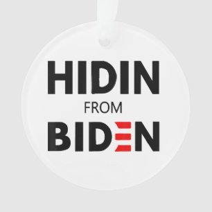 Ornamento ESCONDIDO DA BIDEN engraçada campanha política Joe