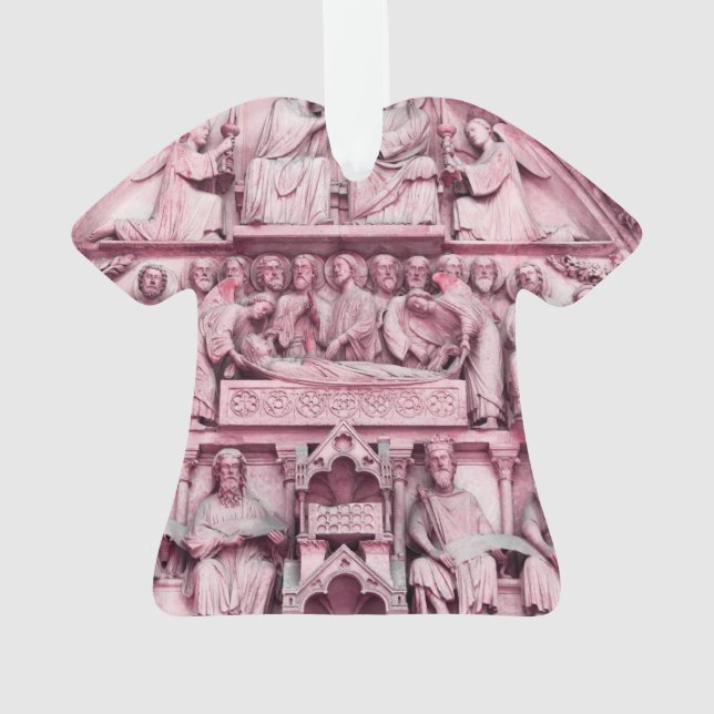 Ornamento Esculturas históricas cristãs Notre Dame Paris (Verso)