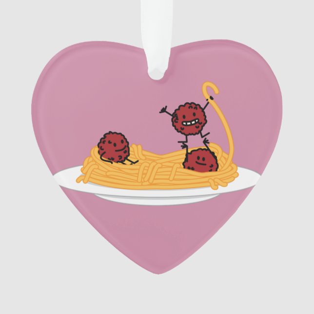 Ornamento Espaguete e almôndegas massas macarrão-macarrão co (Frente)