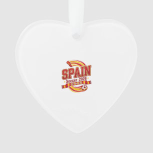 Ornamento Espanha Futebol 2026 Futebol Negrito País Tipograf