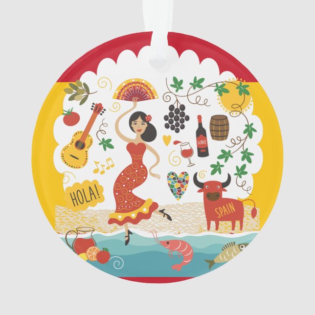 Ornamento ESPANHA Monograma - VEJA DE VOLTA! (Verso)