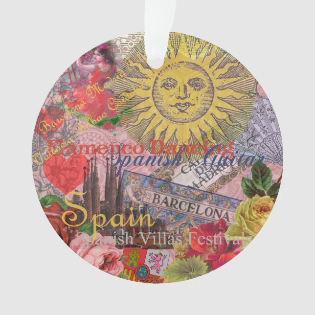 Ornamento Espanha Sunshine - Arte Espanhola (Frente)