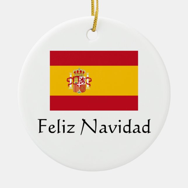 Ornamento espanhol Feliz Natal (Frente)