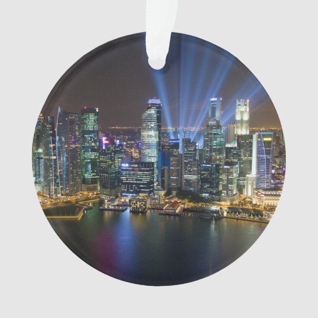 Ornamento Espectáculo de Luzes no Centro de Singapura (Frente)