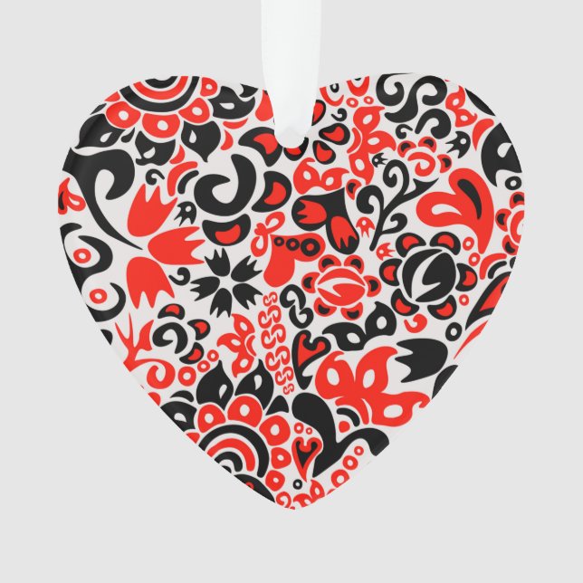 Ornamento Espetáculo floral de arte popular ucraniana (Frente)