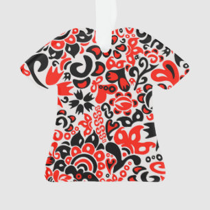 Ornamento Espetáculo floral de arte popular ucraniana