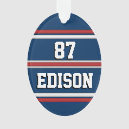 Ornamento Espírito de Equipe Vermelho Branco e Azul