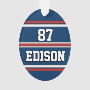 Ornamento Espírito de Equipe Vermelho Branco e Azul