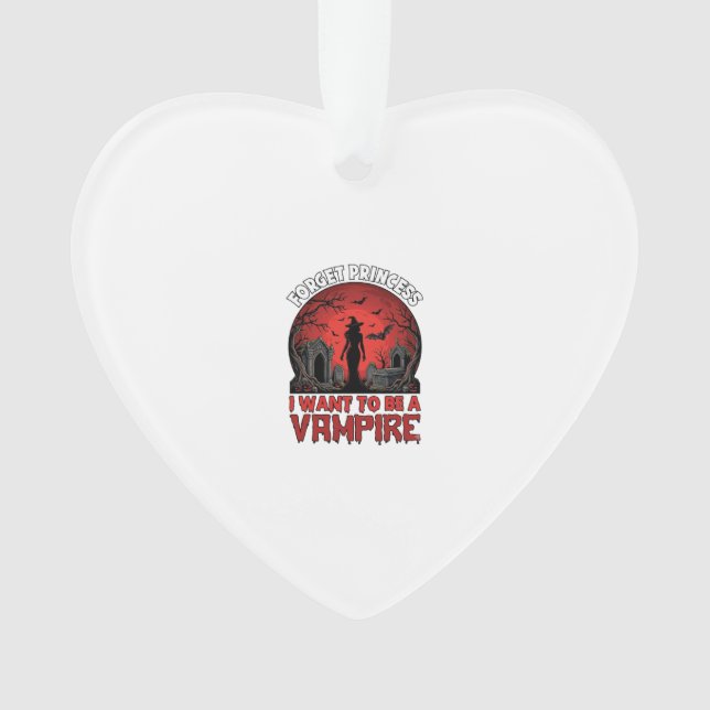 Ornamento Esqueça Princesa Quer Ser Vampira Halloween_1 (Frente)