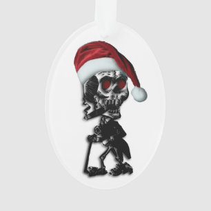 Ornamento Esqueleto de Natal Fumante de Cigarro