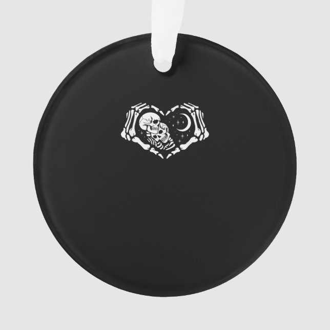 Ornamento Esqueletos Mãos do Coração (Frente)