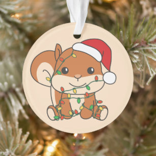 Ornamento Esquilo de Natal para Animais de inverno