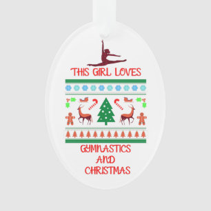 Ornamento Essa garota ama ginástica e Natal