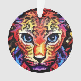 Ornamento Esse Visual Colorido de Leopardo