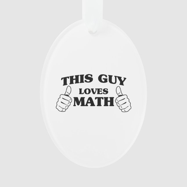Ornamento Esta cara ama a matemática (Frente)