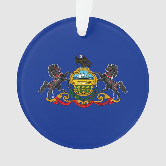 Ornamento Estado da Pensilvânia Flag Design (Frente)