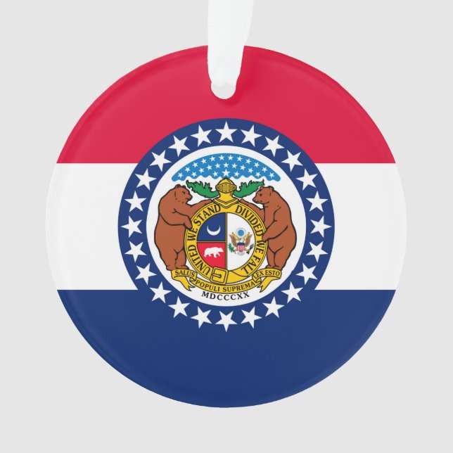 Ornamento Estado do Missouri Flag Design (Frente)