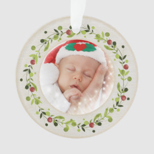 Ornamento Estatísticas de nascimento de novo bebê Natal, Anú