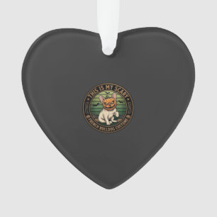 Ornamento Este É Meu Traje Assustador de Bulldog Francês no