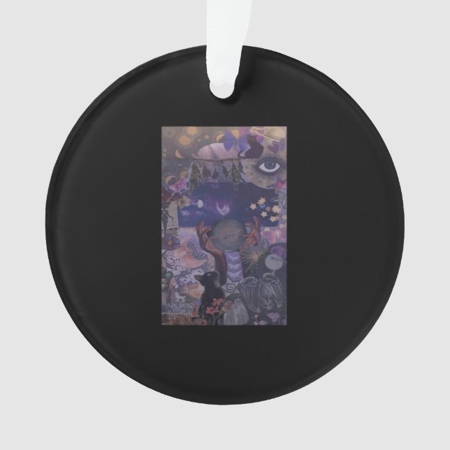 Ornamento Estética De Whimsigol Com Gatos (Frente)