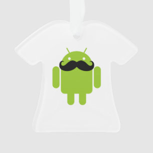 Ornamento Estilo de bigode Whimsical Robot Android