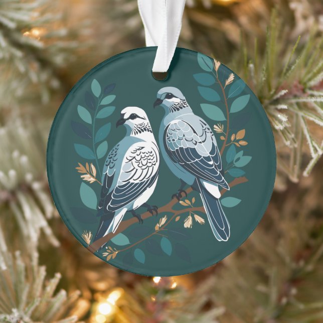 Ornamento Estilo de Estêncil Cortado para Duas Torres (Árvore)