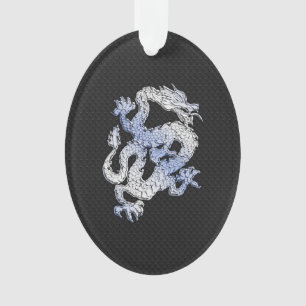 Ornamento Estilo de oriente cromo Dragão Cobra Impressão de