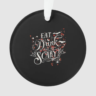Ornamento Estilo Gráfico de Estética Assustadora de Hallowee