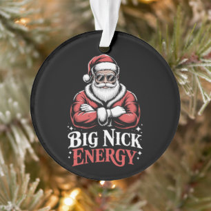 Ornamento Estilo Grunhido Grande Energia Nick Divertido Nata