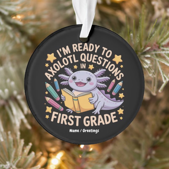 Ornamento Estou pronto para perguntas sobre Axolotl na prime (Árvore)