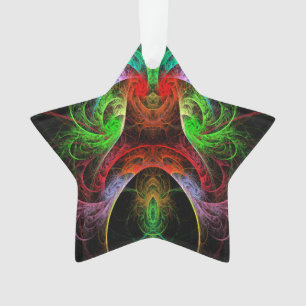 Ornamento Estrela Acrílica de Abstrato de Arte Carnaval
