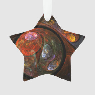Ornamento Estrela acrílica de Abstrato de Conexão de Fluido