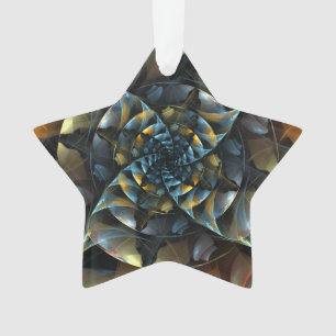 Ornamento Estrela acrílica de Abstrato de pinambos os lados