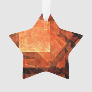 Ornamento Estrela Acrírica de Abstrato de Arte Leve da Janel