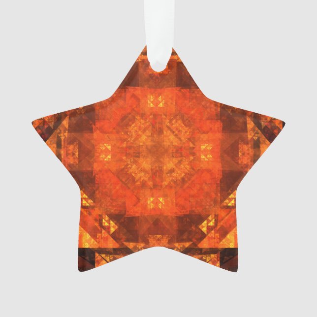 Ornamento Estrela de acrílico de bênção Abstrato (Frente)