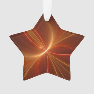 Ornamento Estrela de Arte Fractal Moderna e Clara Abstrato