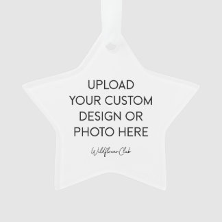 Ornamento Estrela de Natal com Foto Personalizada