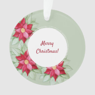 Ornamento Estrela de Natal - Poinsettia Vermelha