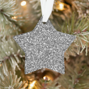 Ornamento Estrela de Silver Glitter
