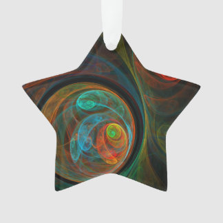 Ornamento Estrelas de Arte Azul Abstrato