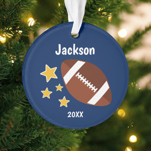 Ornamento Estrelas de futebol de crianças personalizadas