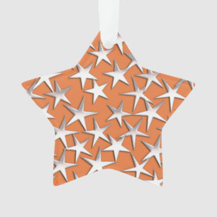 Ornamento Estrelas de prata no cobre