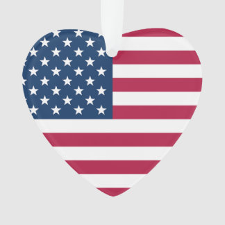 Ornamento Estrelas e Stripes Coração
