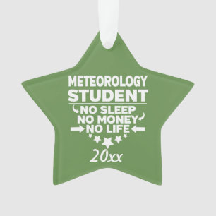 Ornamento Estudante de meteorologia na faculdade sem vida ou