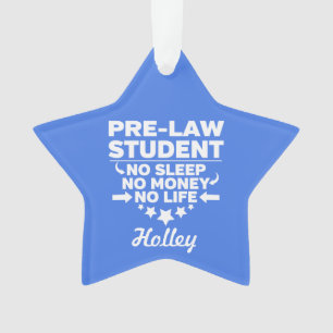 Ornamento Estudante de pré-Direito sem vida ou dinheiro