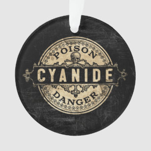 Ornamento Etiqueta de Veneno do Estilo de Imagem do Cyanide