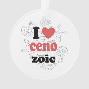 Ornamento Eu adoro cenozoico, citação engraçada para cientis