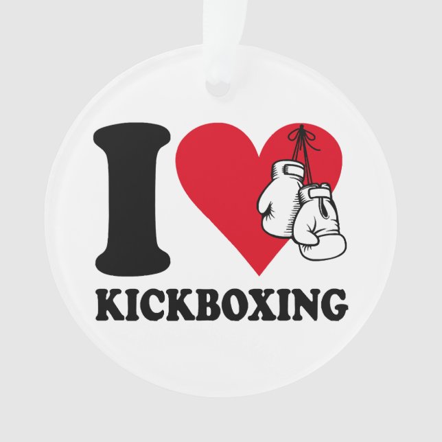 Ornamento Eu adoro o kickboxe (Frente)